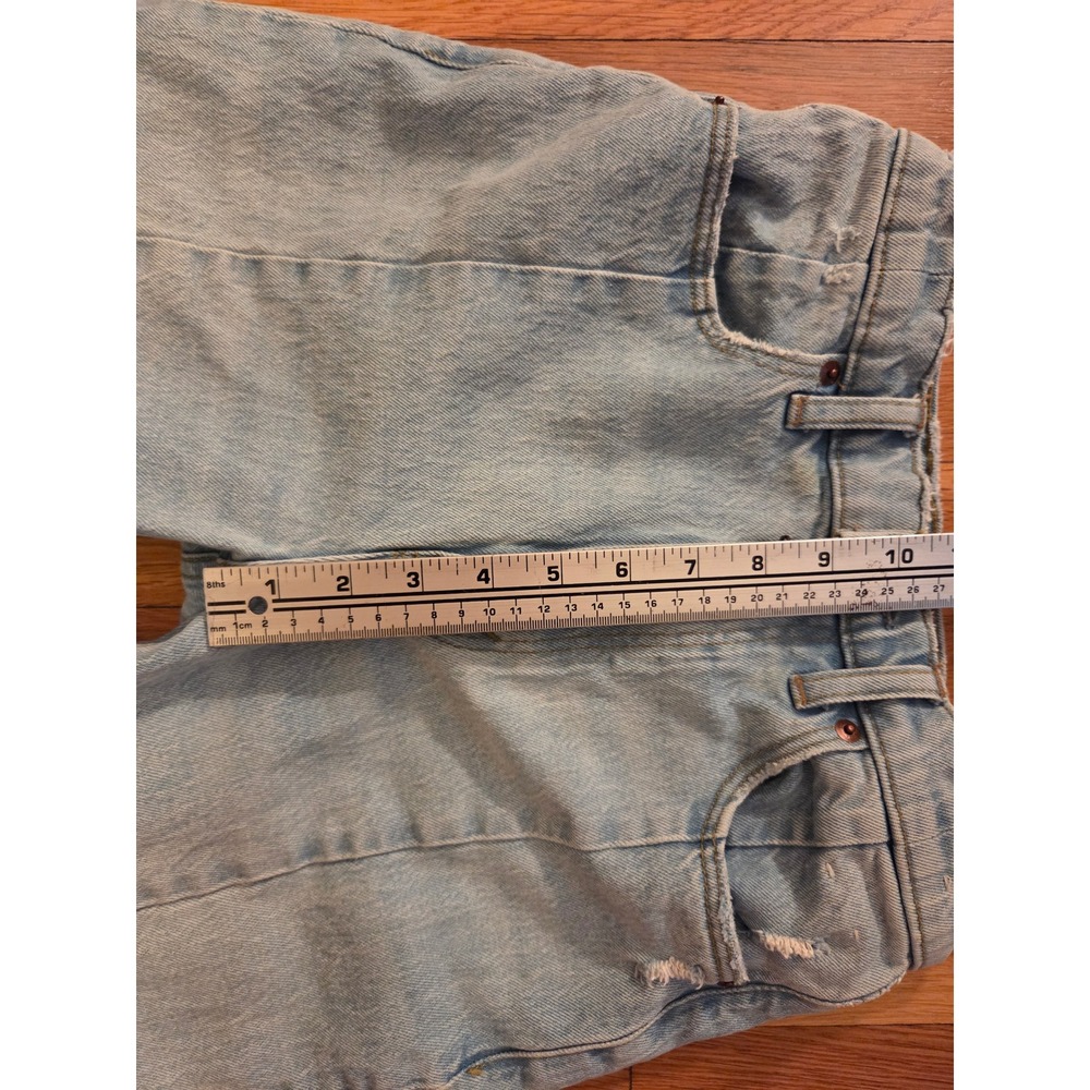 Abercrombie & Fitch 90s Straight Ultra High Rise Jeans Light Wash Split Hem 25/0 - Picture 7 of 10